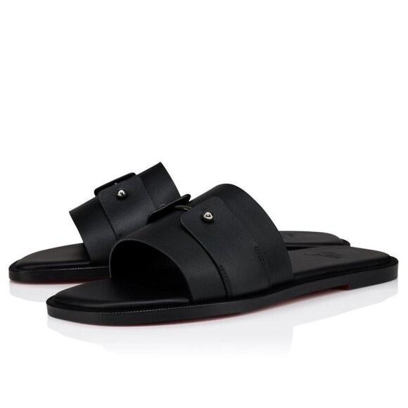 Christian Louboutin Chambelimuly Mules Flat In Leather IT 40 Men - Picture 2 of 5